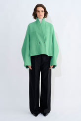 Jali Double Face Jacket With Shawl Collar