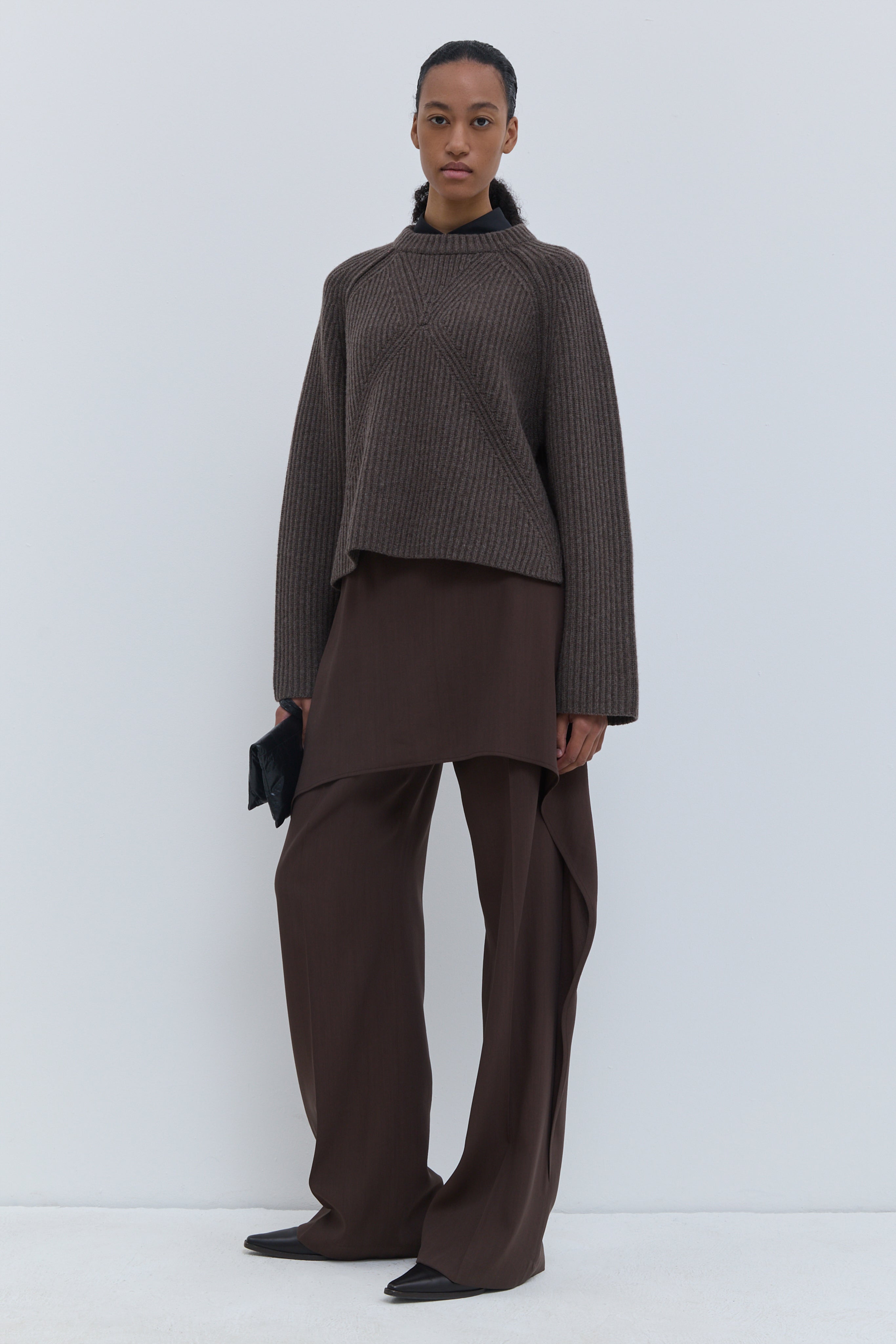 Christian Wijnants Kismia yak melange crossed rib sweater