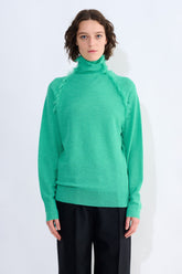 Kivu Oversized Raglan Sweater With Fringe Detail