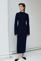 Krok whole garment knitted long skirt