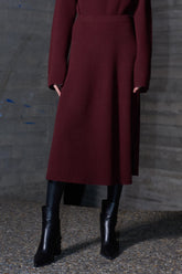 Kasar Whole Garment Knit Rib Skirt