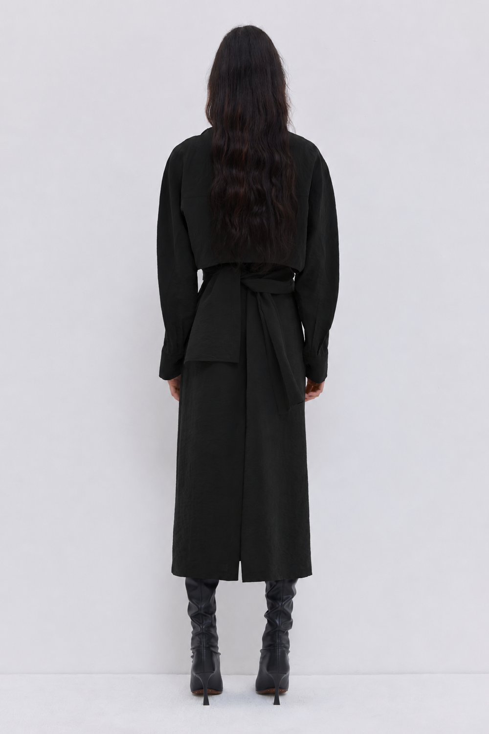 Delphi Draped Shirt Dress