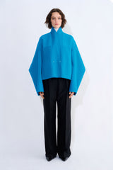 Jali Double Face Jacket With Shawl Collar