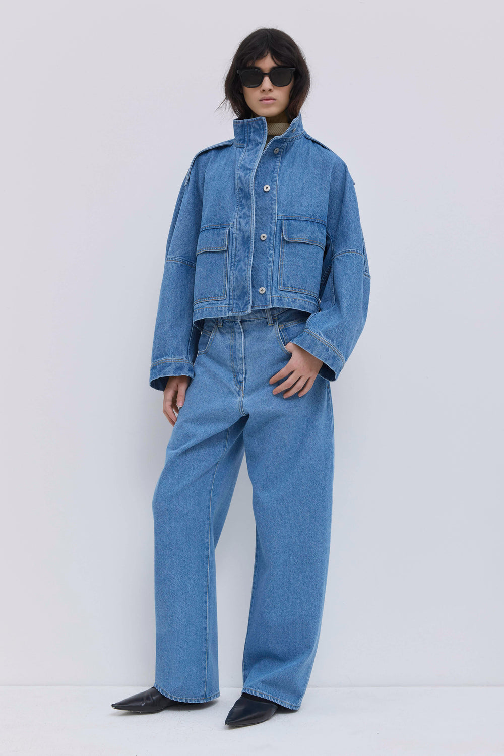 Jola Cropped Denim Jacket
