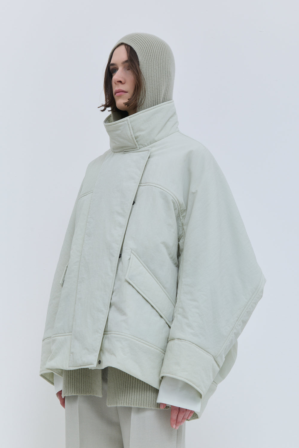 Christian Wijnants Jombo cement padded jacket