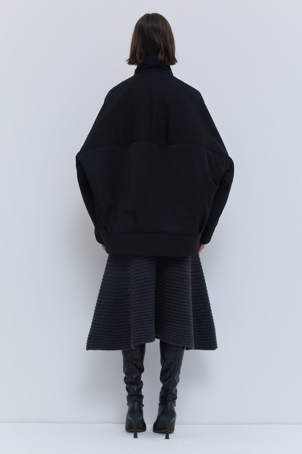 Christian Wijnants black padded jacket with sculptural silhouette