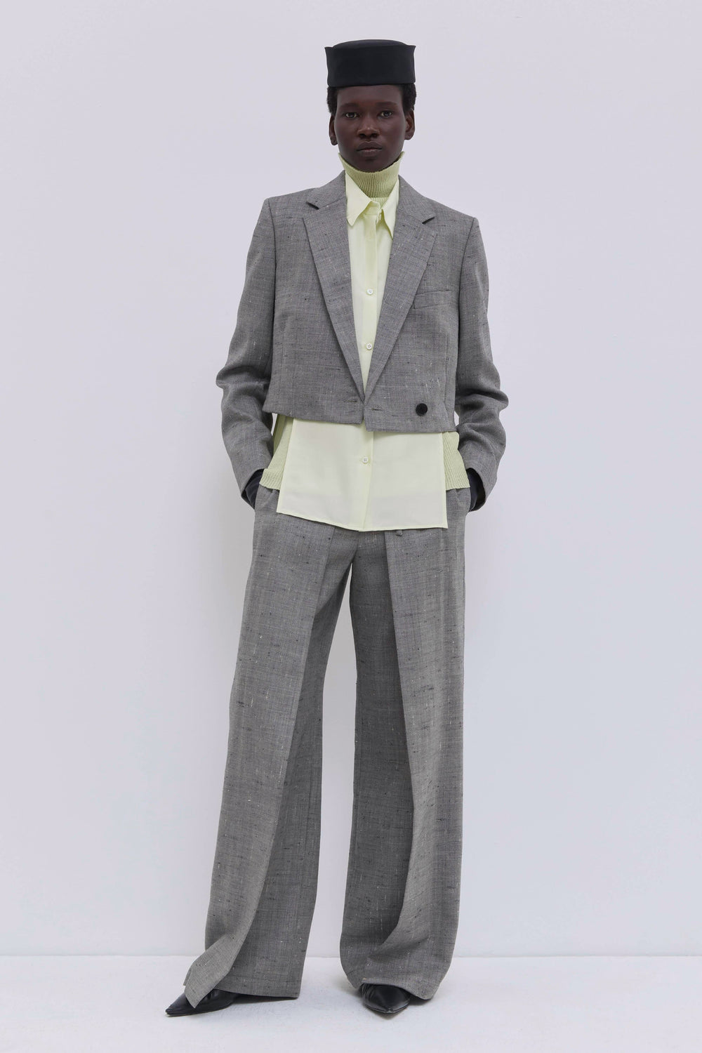 Jordia Cropped Tailored Blazer