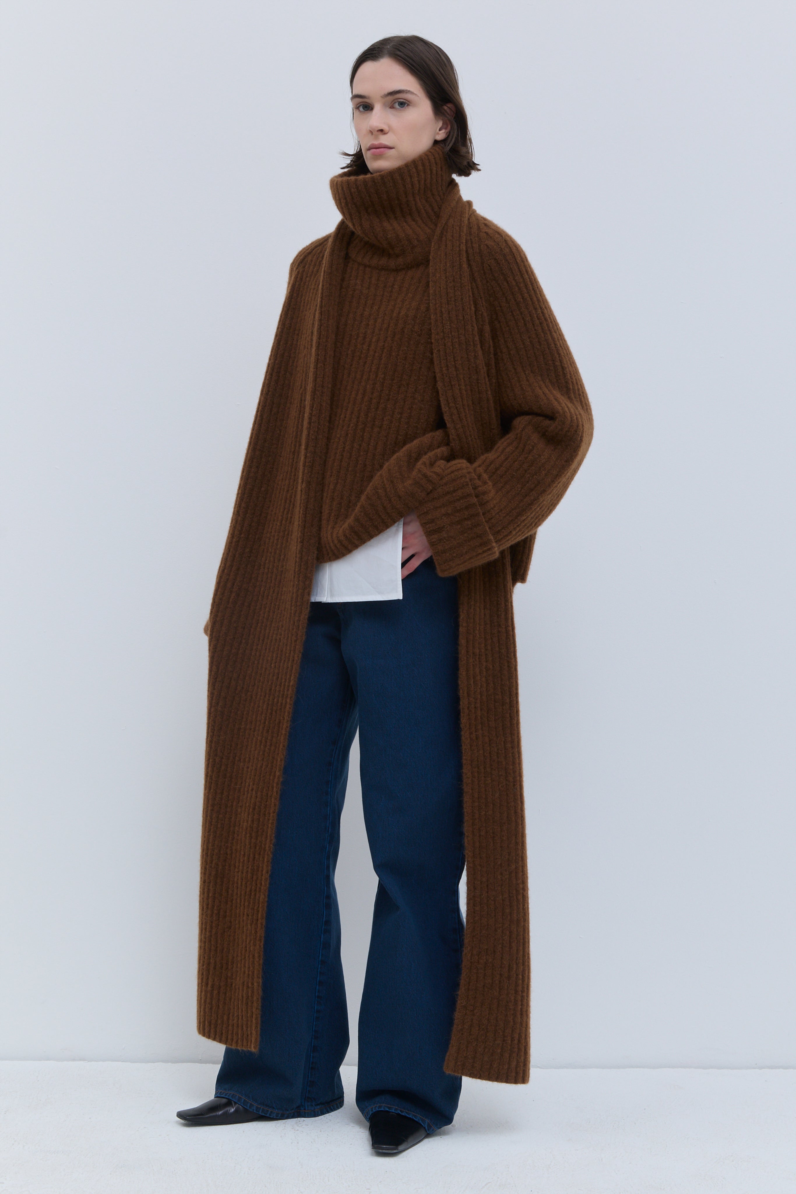 Christian Wijnants Keleko rust chunky rib cardigan