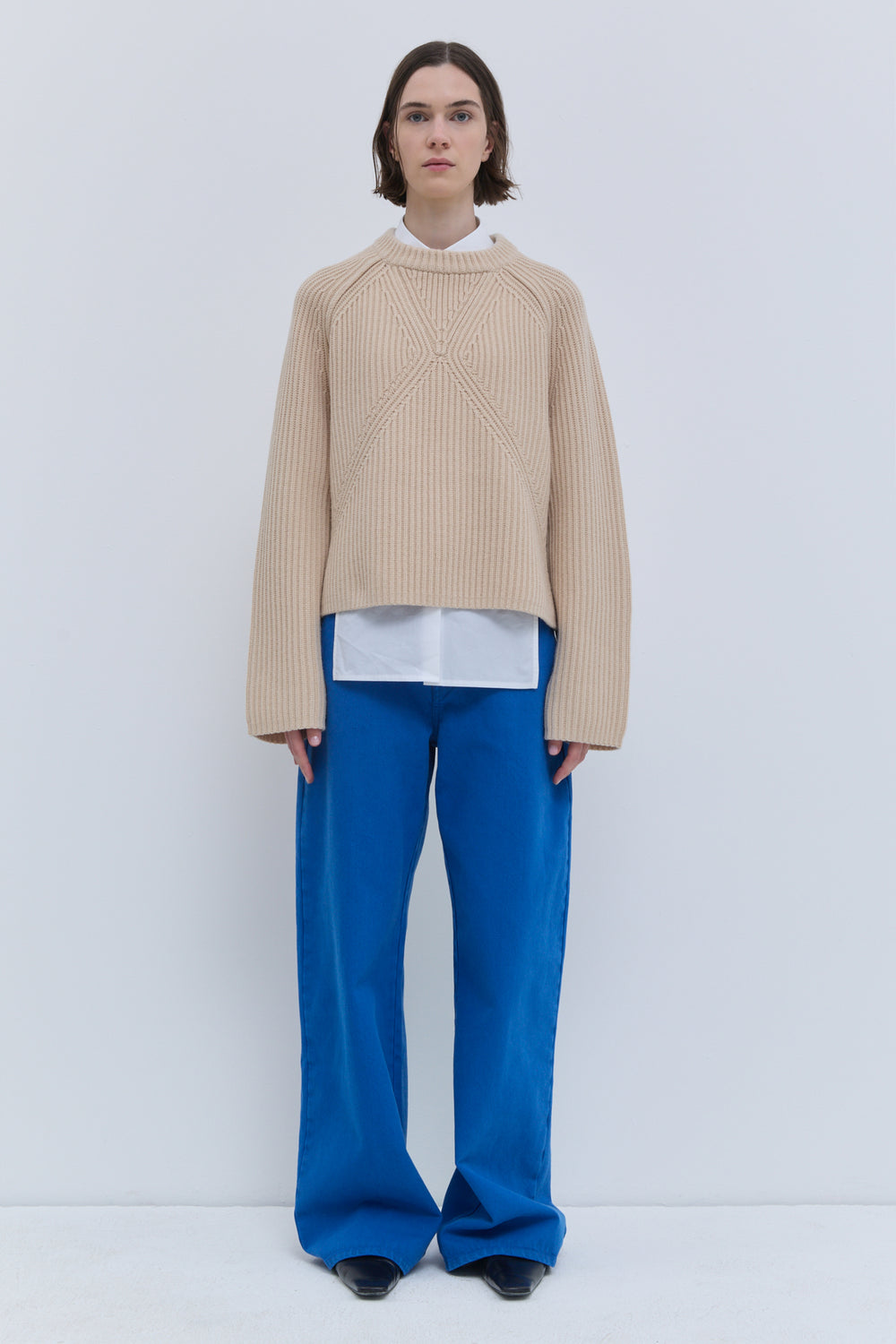 Christian Wijnants Kismia powder crossed rib sweater