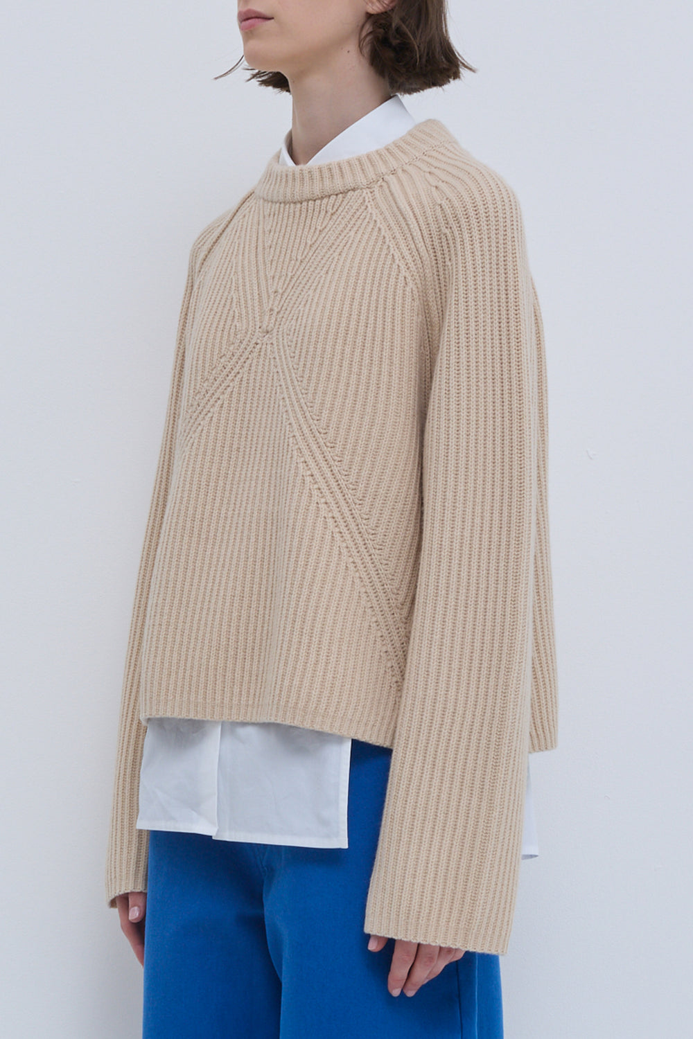 Kismia powder cashmere blend ribbed sweater