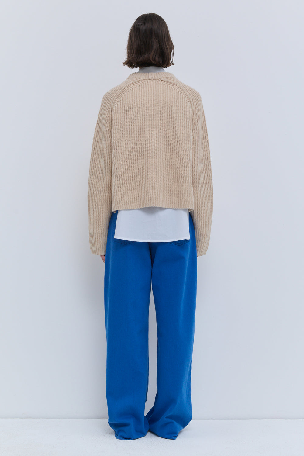 Christian Wijnants powder rib-knit sweater with raglan sleeves