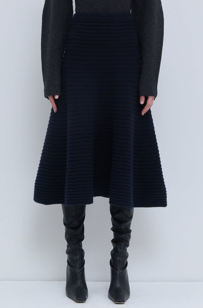 Kissira 3D Ribbed Knit Skirt