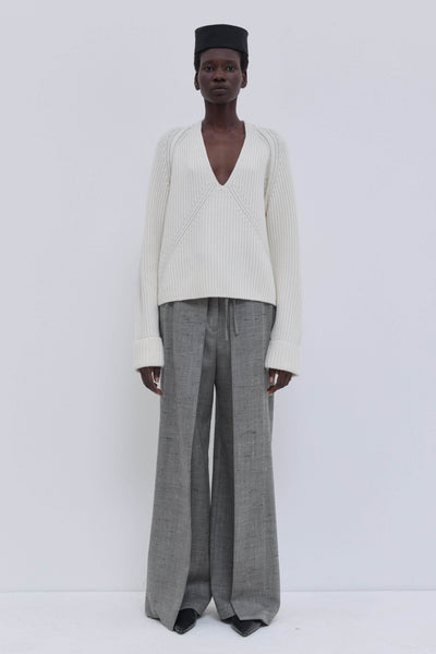 Paire Deep Pleat Wide-Leg Trousers