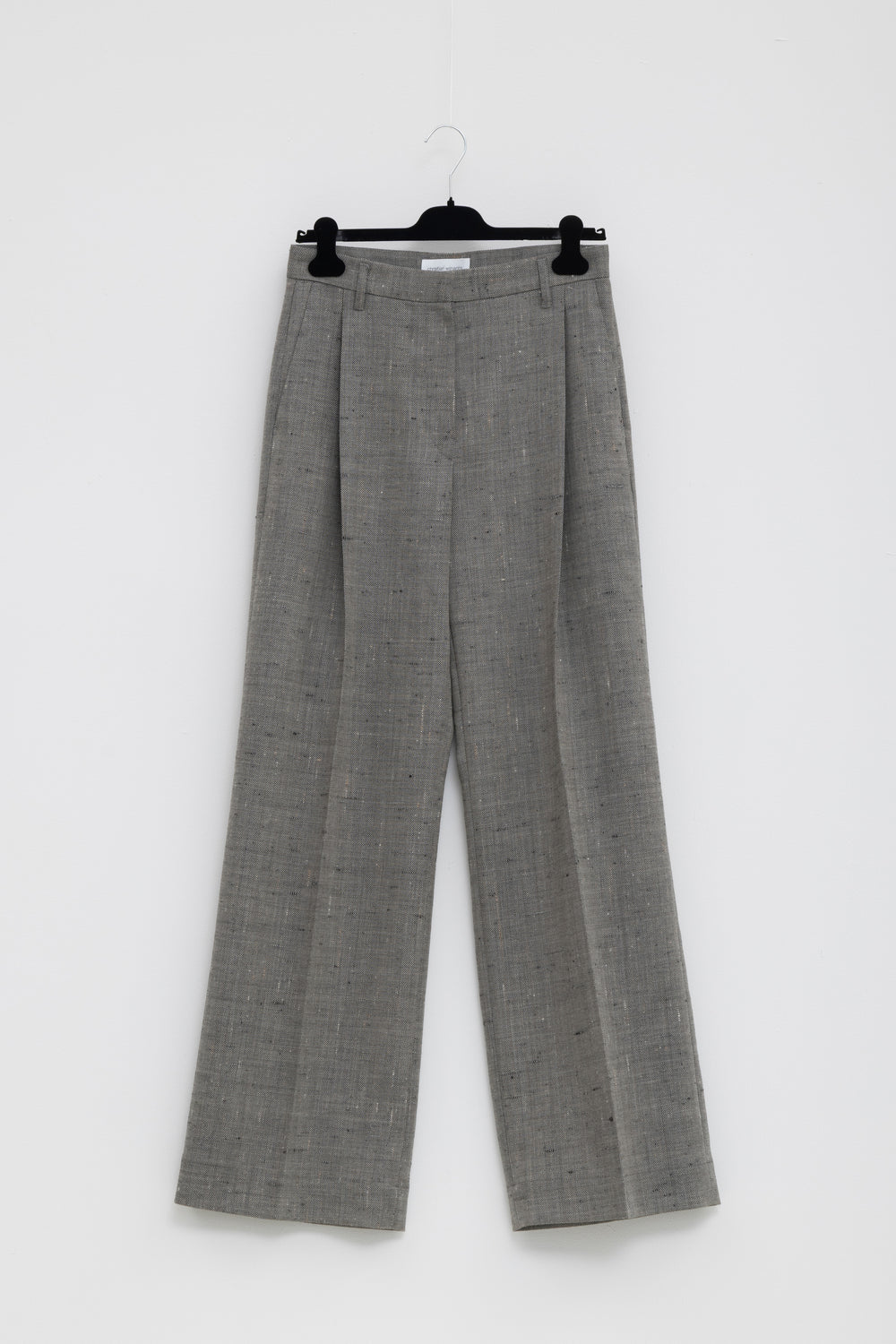 Oat chartreux loose wool trousers in 100% RWS virgin wool
