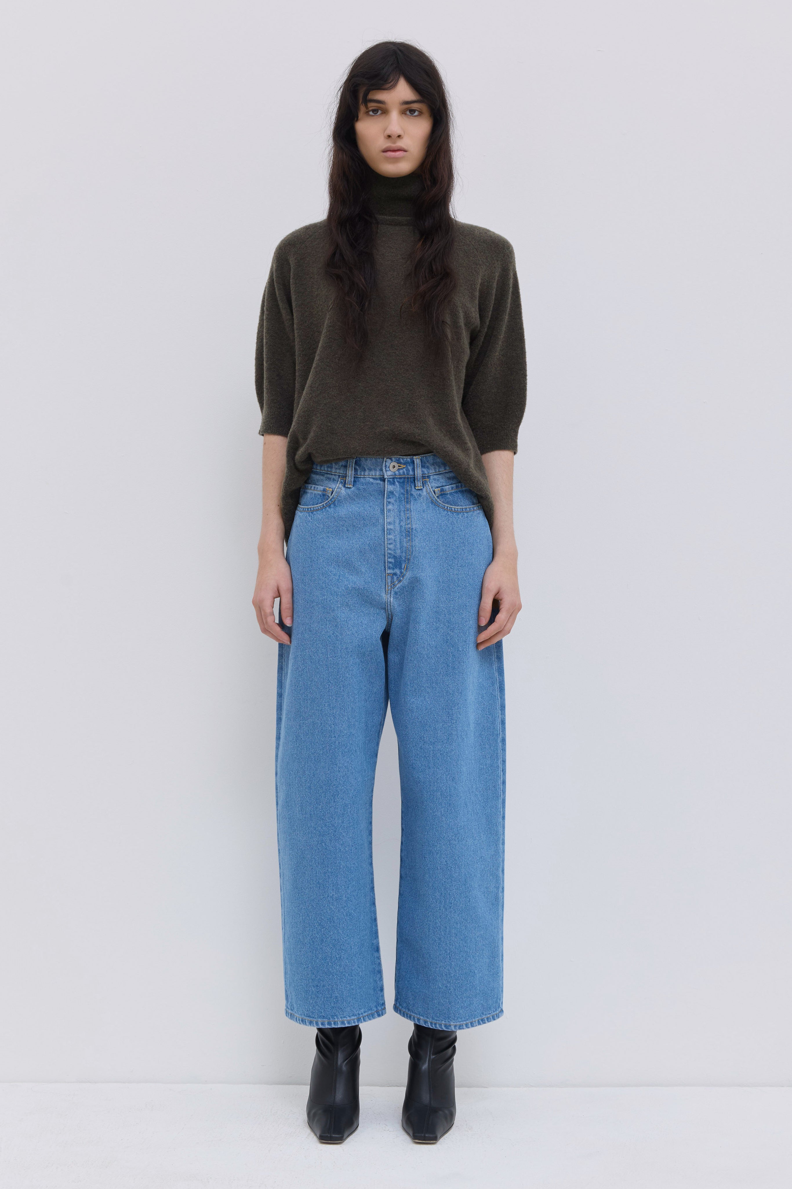 Pavia Cropped Wide-Leg Denim Pants – Christian Wijnants Shop