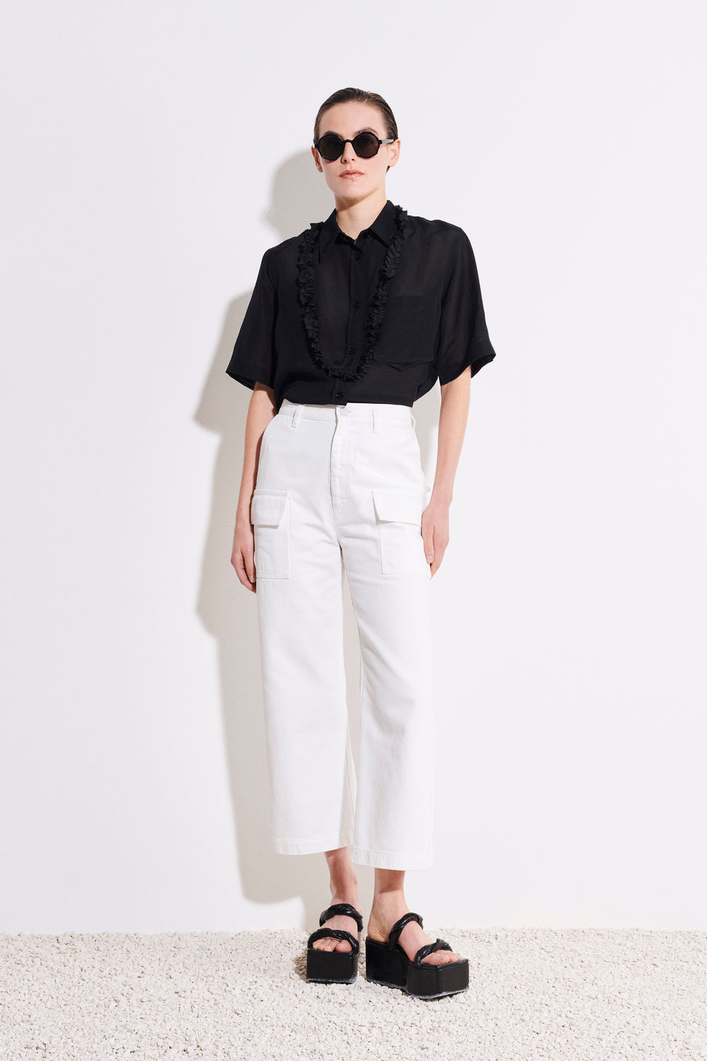 Paya Cropped Denim Trousers