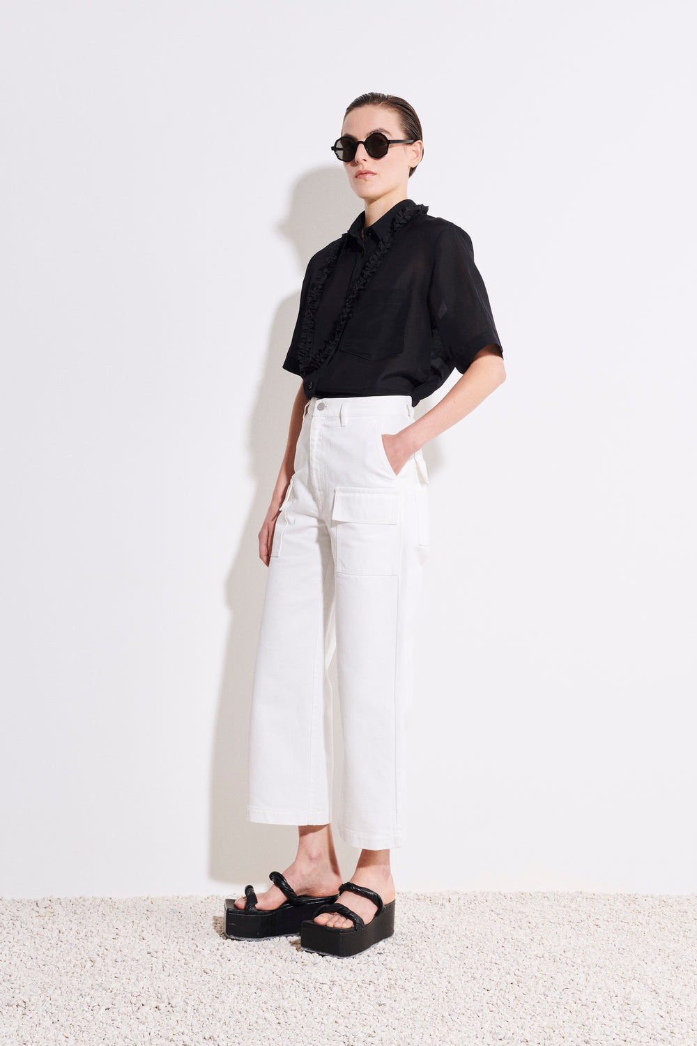 Paya Cropped Denim Trousers