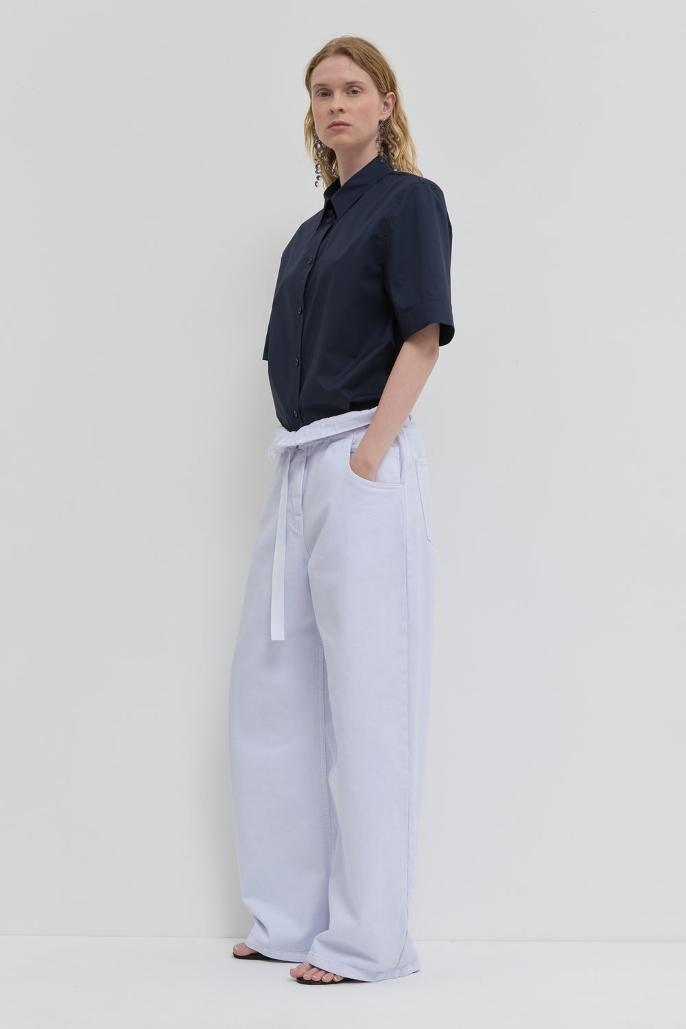 Pelaris Denim Pants Pale Lilac side