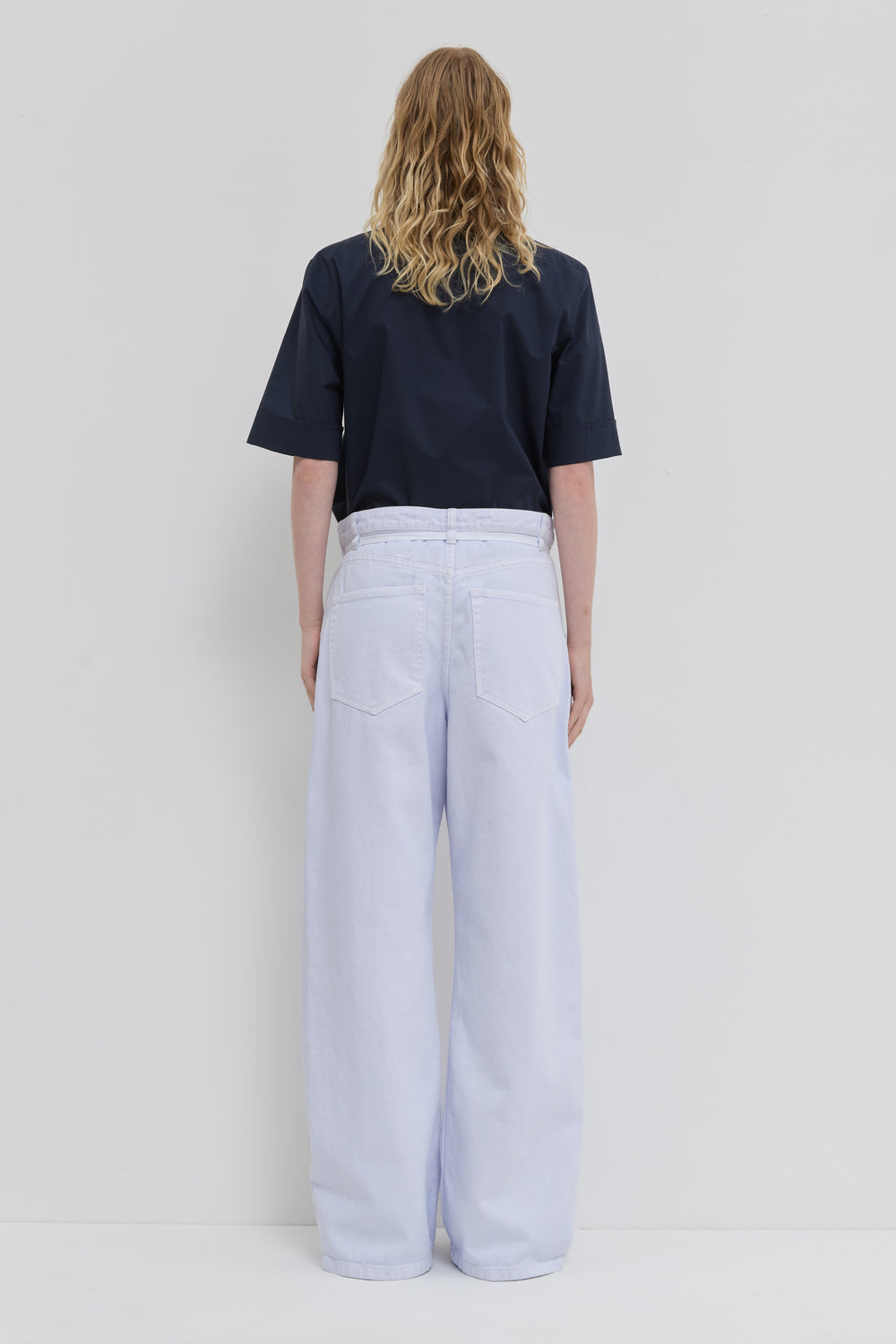 Pelaris Denim Pants Pale Lilac back