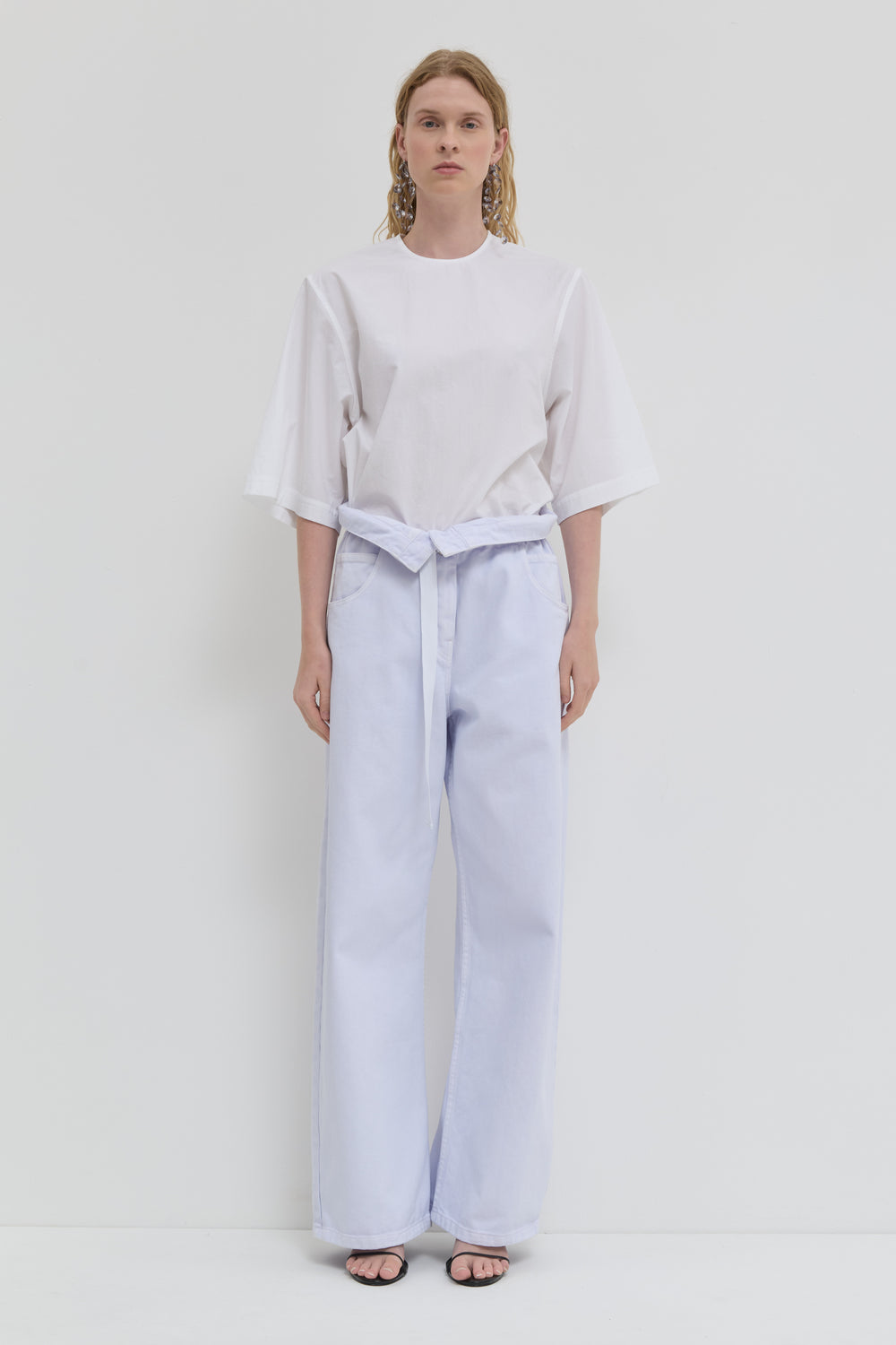 Pelaris Denim Pants Pale Lilac front