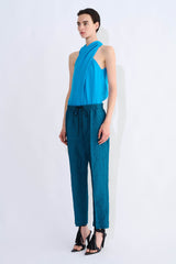 Pilara Cropped Trouser With Elastic Waist And Drawstring
