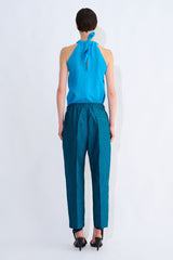 Pilara Cropped Trouser With Elastic Waist And Drawstring