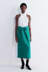 Salar Pencil Skirt With Drape Detail