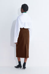 Salar Pencil Skirt With Drape Detail