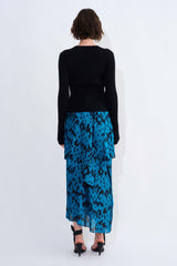 Sefu Plisse Skirt With Elastic Waist