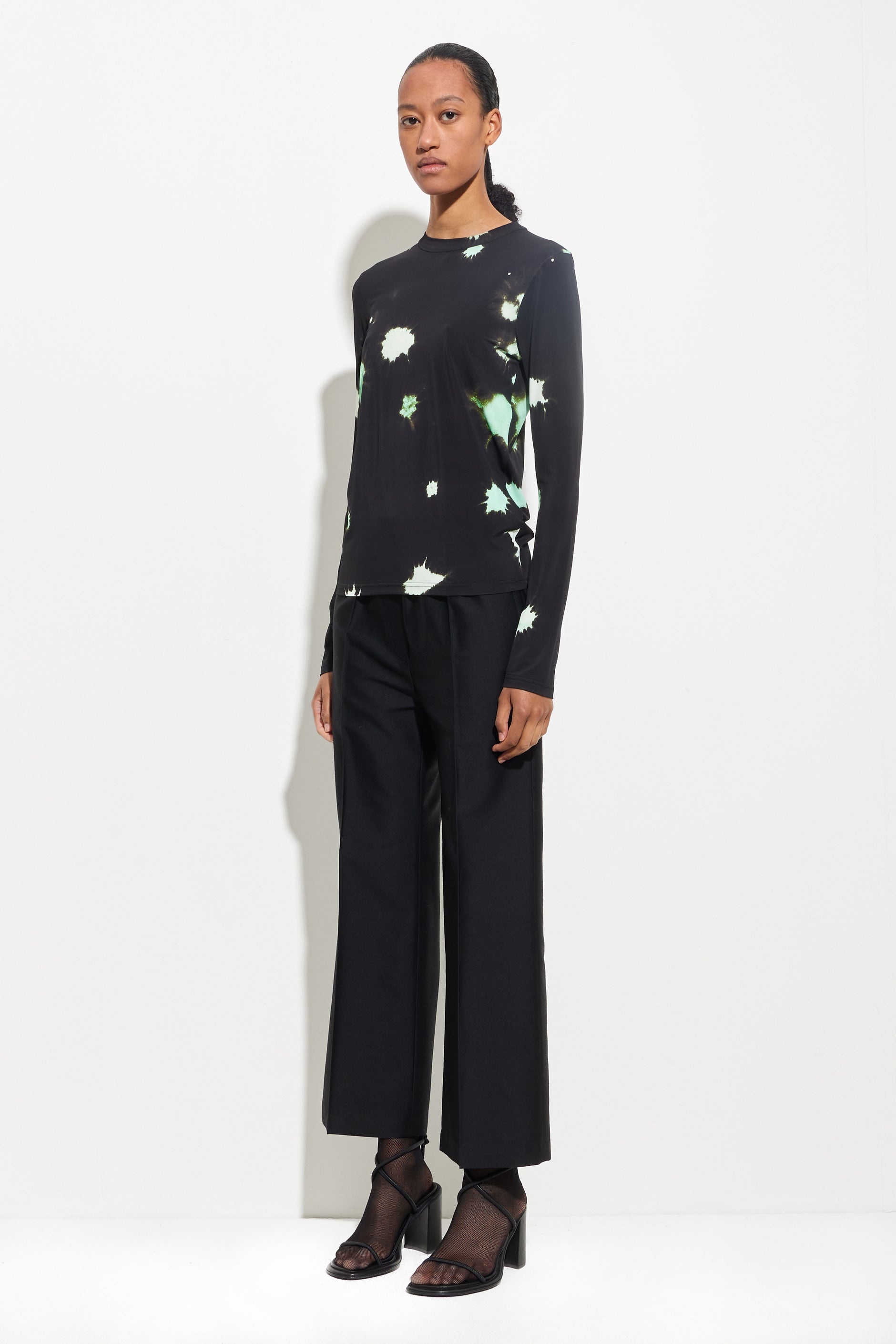 カットソー(長袖+七分) christian wijnants design long T-shirts Christian Wijnants Size XS Floral Cotton Top Shirt Long