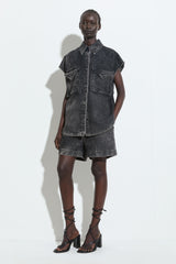 Teta Sleeveless Denim Top