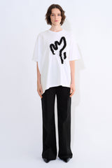 Timsha Oversized Asymetrical T-Shirt With Application