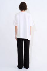 Timsha Oversized Asymetrical T-Shirt With Application