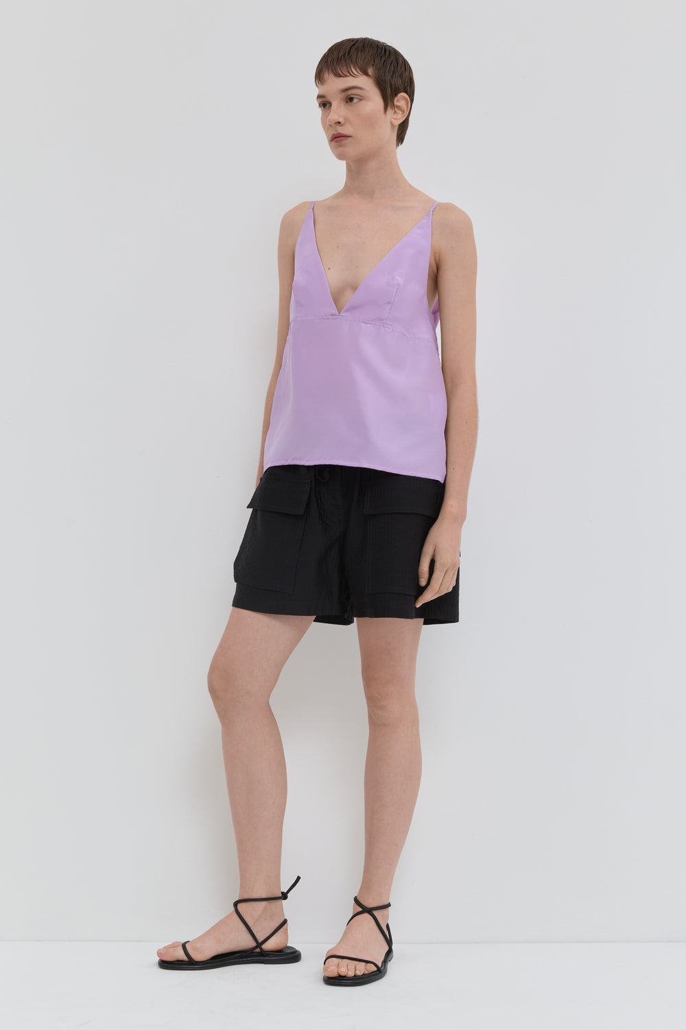 Tulip Flamingo V-Neck top side view