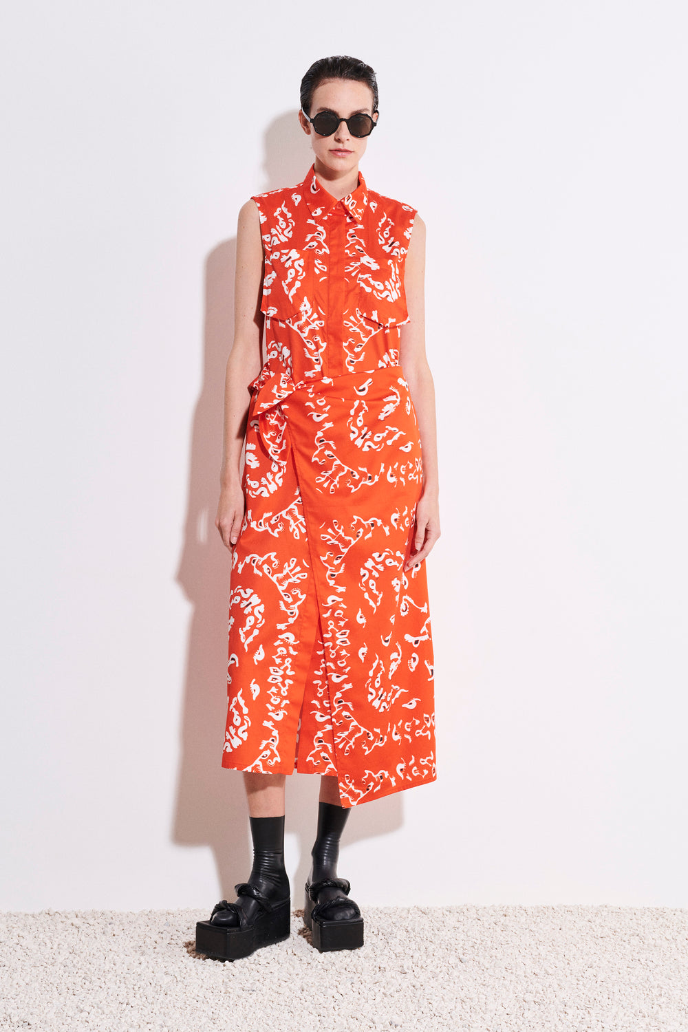 Dofida Sleeveless Wrap Dress