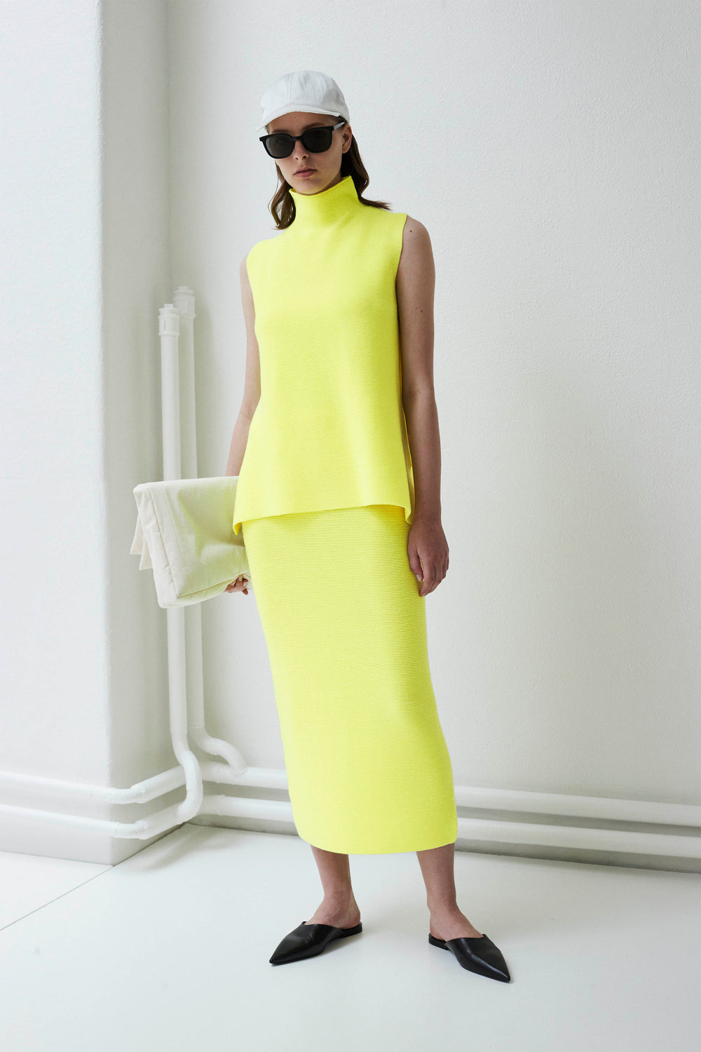 Krok whole garment knitted long skirt